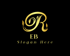 Deluxe - Royal Floral Letter R logo design