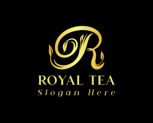 Royal Floral Letter R logo design