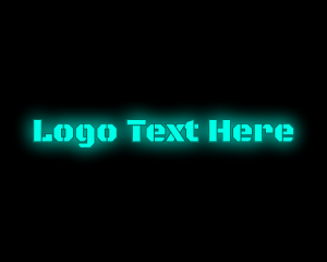 Glowing - Stencil Army Neon logo design