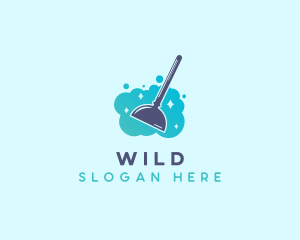 Disinfectant - Plunger Cleaning Housekeeper logo design