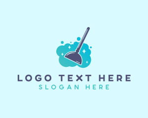 Toilet Plunger - Plunger Cleaning Housekeeper logo design