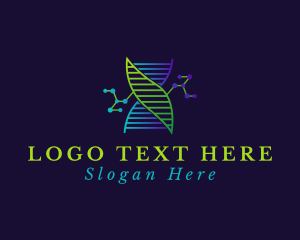 Dna Strand - Biotech DNA Molecule logo design
