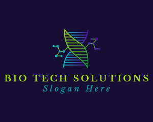Biology - Biotech DNA Molecule logo design