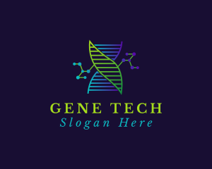 Biotech DNA Molecule logo design