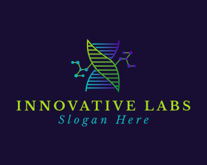 Scientist - Biotech DNA Molecule logo design