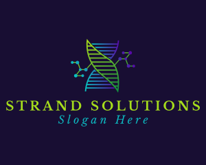 Biotech DNA Molecule logo design