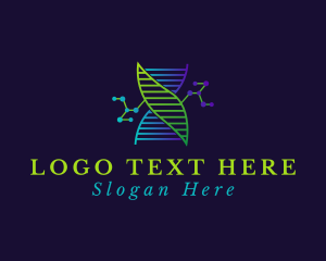 Biotech DNA Molecule Logo