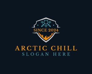 Cold - Snowflake Cold Heating logo design