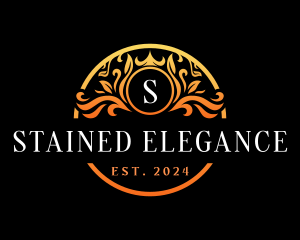 Elegant  Decorative Badge logo design