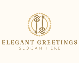 Elegant Floral Keys logo design