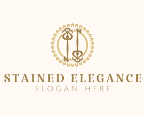 Elegant Floral Keys logo design