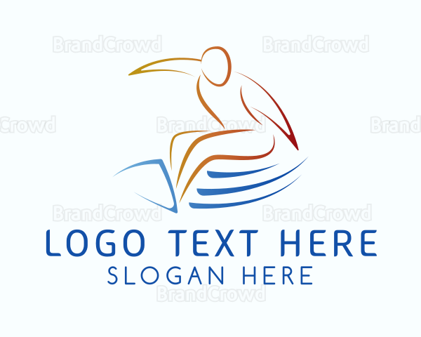 Beach Resort Wave Surfing Logo