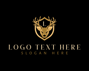 Luxury - Deer Horn Crest logo design