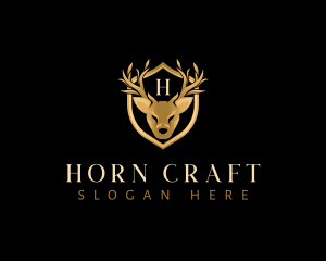 Horns - Deer Horn Crest logo design