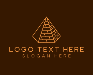 Triangle - Monoline Egypt Pyramid logo design