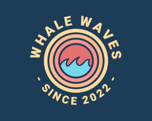 Surfing Ocean Wave  logo design