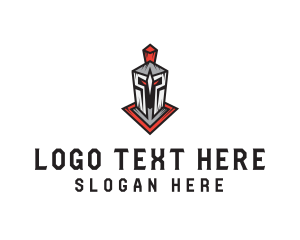 Joust - Grungy Silver Knight logo design