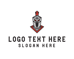 Steel - Grungy Silver Knight logo design