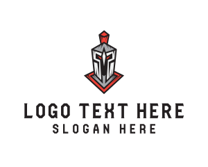 Esport - Grungy Silver Knight logo design
