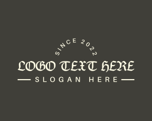 Unique - Gothic Tattoo Wordmark logo design