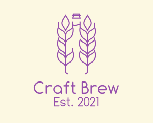 Purple Wheat Beer  logo design