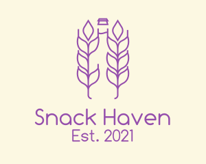 Purple Wheat Beer  logo design