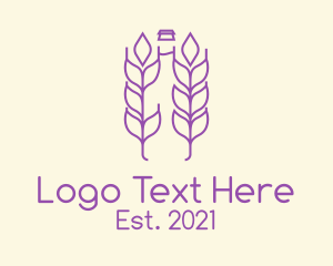 Alcoholic Beverage - Purple Wheat Beer logo design