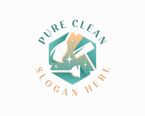 Housekeeping Cleaning Tools  logo design