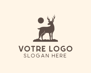 Stag - Wild Reindeer Stag logo design