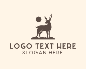 Wild - Wild Reindeer Stag logo design