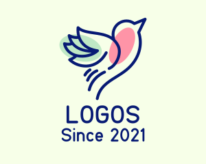Nature Reserve - Flying Blue Chickadee logo design