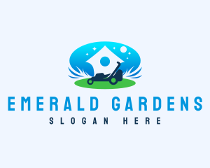 Lawn Mower Landscaping logo design