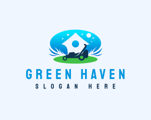 Lawn Mower Landscaping logo design