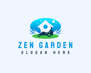 Lawn Mower Landscaping logo design