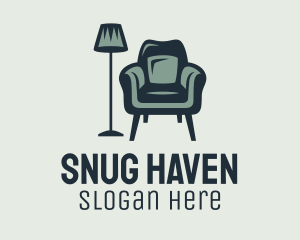 Cozy - Green Lamp Armchair logo design