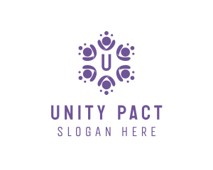 Abstract People Unity Network logo design