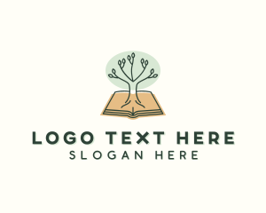 Ebook - Tree Education Book logo design