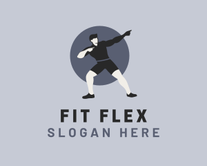 Human Muscle Flex logo design