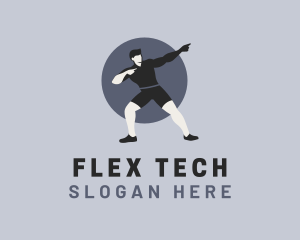 Flex - Human Muscle Flex logo design