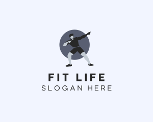 Fit Muscular Guy  logo design