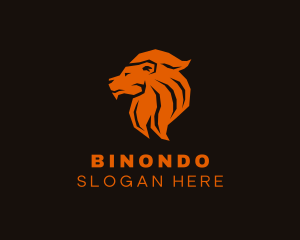 Feline - Geometric Lion Mane logo design