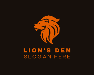 Geometric Lion Mane logo design