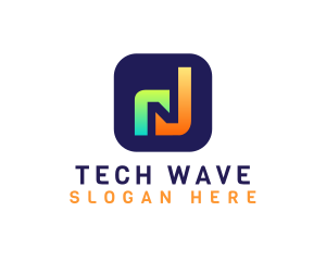 Techno - Techno Music Letter N logo design