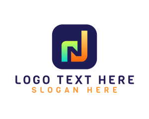 App - Techno Music Letter N logo design