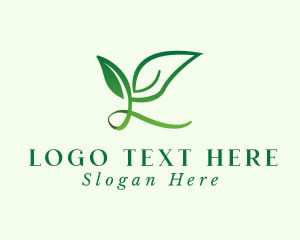 Farmer - Eco Leaf Letter K logo design