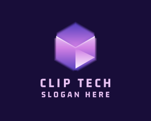 Cyber 3D Cube logo design