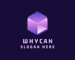 Game Stream - Cyber 3D Cube logo design