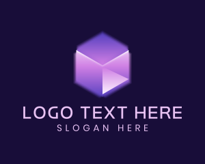 3d - Cyber 3D Cube logo design