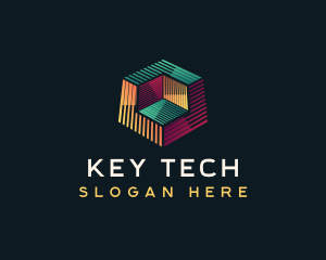 Digital Tech Cube logo design