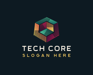 Digital Tech Cube logo design